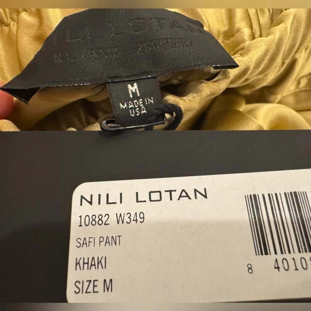 Nili Lotan Safi Pant Khaki Dress Pants - Picture 5 of 8